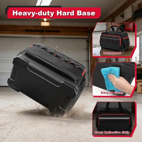 Rexmica Air Compressor Bag Compatible with Milwaukee M18 Inflator 2848-20, Air Pump Carrying Case with Hard Bottom Fit for Milwaukee Tools, Charger, Battery, Tire Inflator Storage Bag (Case Only) in Kuwait