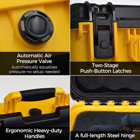 حافظة ضاغط الهواء لمنفاخ الإطارات DEWALT 20V MAX DCC020IB - حقيبة حمل صلبة للتخزين الصلب لمضخة الهواء مقاومة للماء والغبار والصدمات لأدوات DEWALT، البطارية - الحقيبة فقط in Kuwait