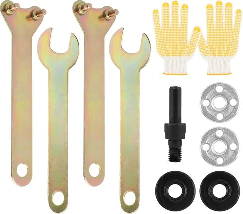 2 Set Drill Angle Grinder Adapter,Conversion Angle Grinding Adapter Connecting Rod Kit with Spanner for Cutting Disc,Polish Disc And Polish Sponge,Angle Grinder Connector Set,with 1 Pair Glove in Saudi Arabia