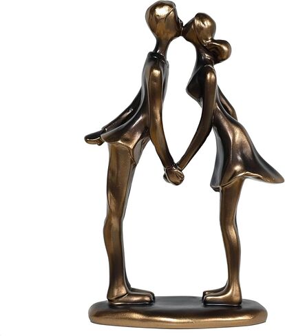 Brillantreal Romantic Resin Couple Statue – Modern Abstract Figurine Decorative Sculpture, Timeless Home Decor Ornament, Wedding for Couple, Husband or Wife, Romantic Gifts for Her in Saudi Arabia