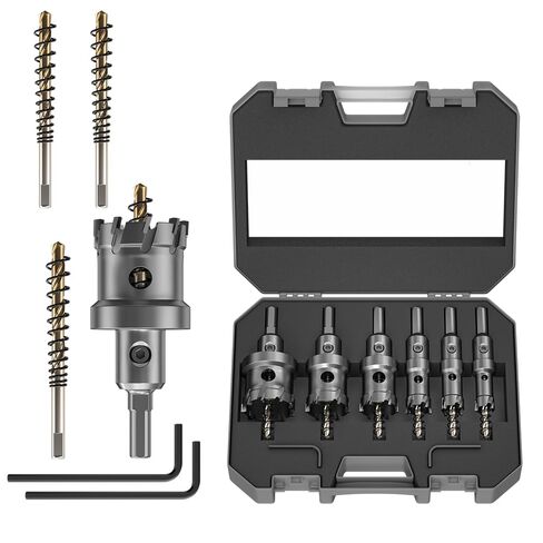 ANDELI 9PCS 5/8 "-1-3/8" TCT مجموعة منشار ثقب، مجموعة فتاحة ثقب كربيد، قاطع ثقب معدني صلب، سكين منشار ثقب TCT شديد التحمل مع مثقاب توجيه للحديد والألومنيوم ولوحة النحاس والبلاستيك in Kuwait
