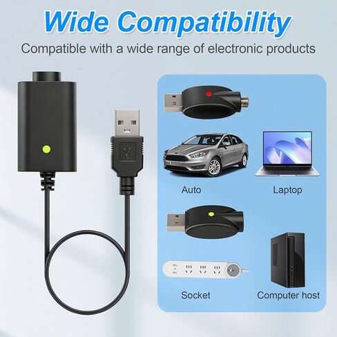 3 قطع كابل شحن USB لأقلام اللحام اللاسلكية المتوافقة، سلك شاحن بديل بمؤشر LED مع تصميم شحن واقٍ، أسود in Kuwait