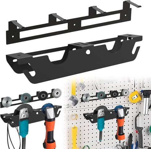 Angle Grinder Holder with 4 Discs Hook Rack, Wall Mount Grinder Holder, Grinder Accessories Tool Organizer for Cutters Polishers Workspace Garage in Kuwait