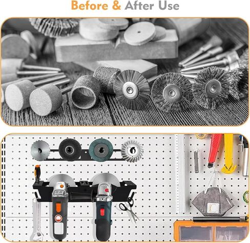Angle Grinder Holder with 4 Discs Hook Rack, Wall Mount Grinder Holder, Grinder Accessories Tool Organizer for Cutters Polishers Workspace Garage in Kuwait
