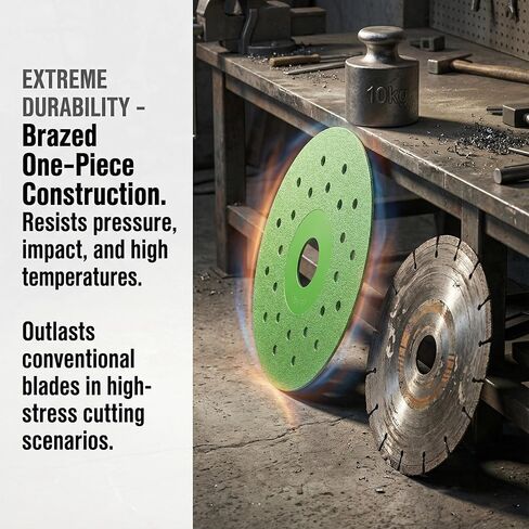 3Pcs 4.5" Diamond Tile Blade for Angle Grinder, Tile Cutter Diamond Disc with Multi-Pore Design, Heavy-Duty Tile Tools for Cutting Grinding Porcelain/Tile/Glass/Marble/Granite/Rock Slab (3, 4.5inch) in Kuwait