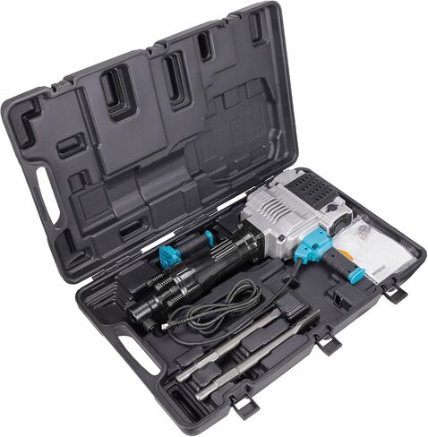 Berserker 2100W 50-Pound Demolition Jack Hammer with 1-3/16" Hex, 17-Amp Corded Electric Heavy Duty Demo Chipping Hammer Concrete/Pavement Breaker with Carrying Case Flat Chisel Bull Point Chisel in Kuwait