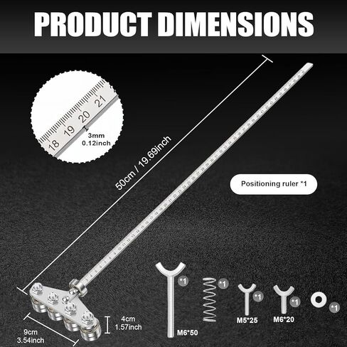 Positioning Calipers for Circular Saw Guide Rail, 20" Stainless Steel Rip Cut Circular Saw Guide for Precise Measurements & Easy Wood Cutting, Adjustable Positioning Calipers for Furniture Making in Kuwait