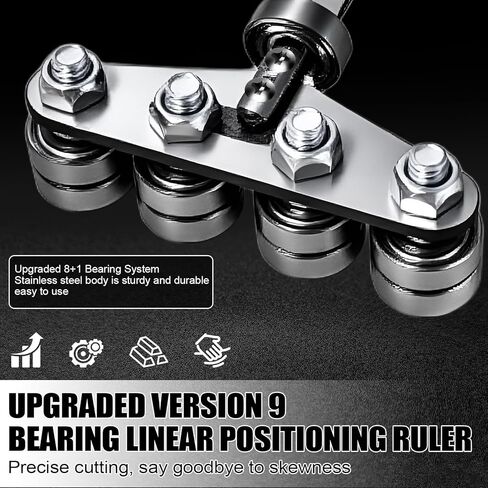 Positioning Calipers for Circular Saw Guide Rail, 20" Stainless Steel Rip Cut Circular Saw Guide for Precise Measurements & Easy Wood Cutting, Adjustable Positioning Calipers for Furniture Making in Kuwait