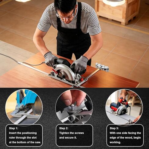 Positioning Calipers for Circular Saw Guide Rail, 20" Stainless Steel Rip Cut Circular Saw Guide for Precise Measurements & Easy Wood Cutting, Adjustable Positioning Calipers for Furniture Making in Kuwait
