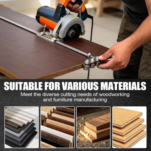 Positioning Calipers for Circular Saw Guide Rail, 20" Stainless Steel Rip Cut Circular Saw Guide for Precise Measurements & Easy Wood Cutting, Adjustable Positioning Calipers for Furniture Making in Kuwait