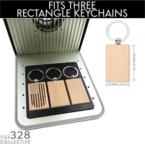 Keychain Jig 4-Pack for xTool F1 / F1 Lite / F2 - تركيبات محاذاة سلسلة المفاتيح الخشبية للنقش بالليزر - الفراغات المربعة والمستديرة والبيضاوية والمستطيلة in Kuwait