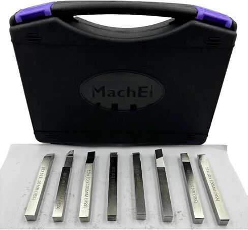 مجموعة أدوات مخرطة MachEl Hss - مجموعة أدوات صلبة وخراطة أرضية، قطع، فراق، حفر، خيوط، دوران، أدوات آلة الهواة الهندسية (SQ. SHANK 10 X 10 X 100 مم) in Kuwait