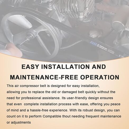 قطعتان من حزام ضاغط الهواء C-BT-224 متوافق مع Se ars Craftsman 919184260، 919184160، 919157260 وDe Vilbiss RA5E60VAD النوع 1، RA5E60VAD النوع 0، IR5E60VAD النوع 0، in Kuwait