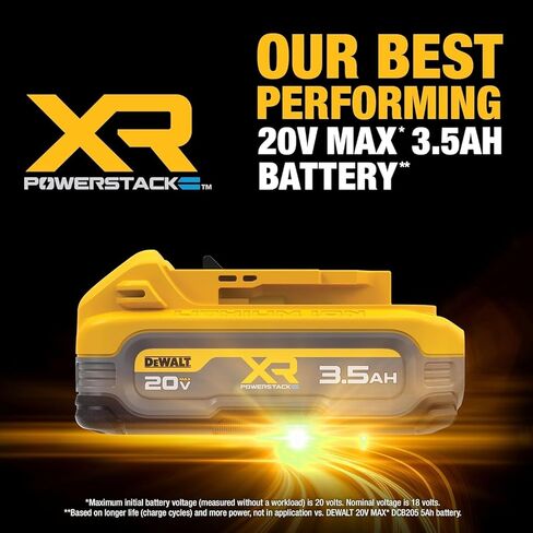 مجموعة أدوات الطاقة والشاحن DEWALT 20V MAX XR POWERSTACK 3.5 Ah (DCBP320C) in Kuwait