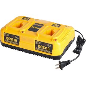 DC9310 Battery Charger for Dewalt 7.2V–18V Ni CD/Ni MH Batteries, Dual Port Charging Station Compatible with DC9096 DC9098 DC9099 DW9072 DE9057 DW9061,Replace for DC9310 & DW9116 in Saudi Arabia