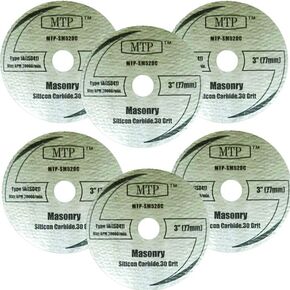 حزمة العلامة التجارية MTP مكونة من 6 عجلات حجرية مقاس 3 بوصات متوافقة للاستخدام مع منشار SM520c Max Rigid R87547B Milwaukee 2522-20 أداة القطع - 7/16 بوصة in Kuwait