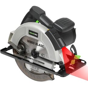 GALAX PRO 11Amp منشار دائري سلكي بالليزر، 6000 دورة في الدقيقة، 0-45 درجة مشطوف قابل للتعديل، أقصى عمق قطع 2-1/2 بوصة (90 درجة) إلى 1-7/8 بوصة (45 درجة)، شفرة نجارة 7-1/4 بوصة لقطع الخشب والبلاستيك in Kuwait