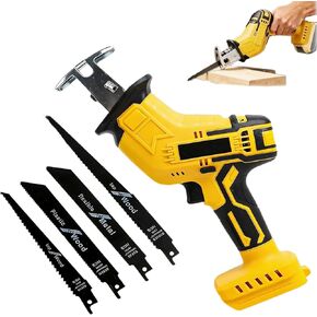 [ترقية 2026] منشار ترددي لاسلكي متوافق مع بطارية Dewalt 20V MAX، سرعة متغيرة 0-3500 SPM، منشار طاقة صغير محمول مع مجموعة 4 شفرات لقطع الخشب المعدني PVC (بدون بطارية) in Kuwait