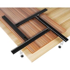 Meticuloso Juice Groove Router Jig for Cutting Board Up to 21.65" x 21.65", Adjustable Router Jigs and Templates with G Clamps, Versatile Router Guide for Perfect Grooves, Aluminum in Kuwait