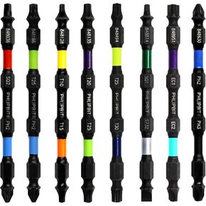 PiK8+2 FREE - MY CHOICE, PiK Any 10 x 4 INCH Double End+Double Duty+Double Life 1/4" Hex IMPACT BiTs - PH/SQ/TX/SL/HX/EC/PZ, 20 Drive TiPs. Fits "ULT" MULTi Screwdriver in Saudi Arabia