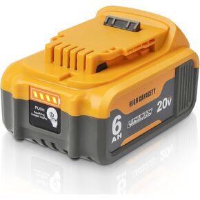 بطارية بديلة من Waitley 20V 6.0Ah متوافقة مع بطارية Dewalt 20V DCB200 DCD/DCF/DCG من سلسلة أدوات الطاقة اللاسلكية (غير مصنوعة في ديوالت) in Kuwait
