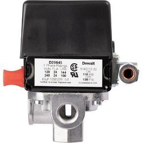 Z-D20645 مفتاح ضغط بقاعدة 4 منافذ 110-135 PSI 120-240V متوافق مع ضواغط الهواء ذات كابل Craftsman وDeWalt وDeVilbiss وPorter in Kuwait