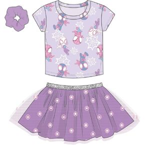 Marvel Spider-Man Girls T-Shirt Skirt and Scrunchie 3 Piece Outfit Set Toddler to Big Kid in Saudi Arabia