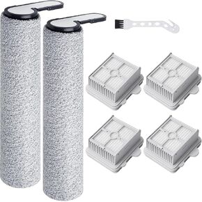 F25 Brush Roller and HEPA Filter Replacement Accessories compatible with Roborock F25/F25 ACE/F25 ALT/F25 LT/F25 RT/F25 ACE/F25 GT Cordless Wet Dry Vacuum Cleaner（2 roller brushes, 4HEPA Filters) in Kuwait