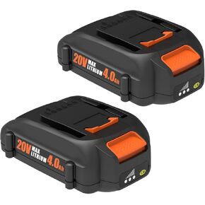 2 Packs 20v 4.0Ah Battery Replacement for Worx 20v Battery WA3525 WA3520 WA3575 WA3578 in Kuwait