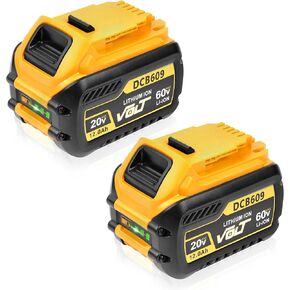 بطارية بديلة بقوة 12.0 أمبير في الساعة لجهاز DeWalt FlexVolt 20V/60V Max - متوافقة مع DCB606، DCB609، DCB612، DCB200، DCB205، DCB206 - بطاريات ليثيوم أيون عالية السعة لأدوات الطاقة اللاسلكية in Kuwait