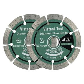 Diamond Blade for Angle Grinder 2-Pack 4.5 Inch, Cutting Discs 4 1/2 Inch, Segmented Concrete Cutting Blade for Masonry Stone Brick Granite, 7/8 Arbor Dry Wet Cut in Kuwait
