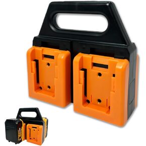 حامل بطارية 4 فتحات لجهاز ديوالت 20 فولت | حقيبة بطارية محمولة متينة من Dewalt — منظم صغير الحجم لسهولة التخزين والنقل، مثالي لحقائب الأدوات ومواقع العمل in Kuwait