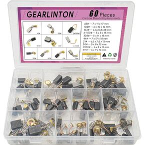 Electric Motor Carbon Brushes for Power Tools Repair Maintenance, Set of 60 PCS in 10 Different Sizes for Angle Grinders, Electric Hammer Drills, Circular Saws in Saudi Arabia