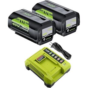 40 Volt 7500mAh Lithium Battery Replacement for Ryobi 40V Battery Compatible with Ryobi 40 Volt Battery OP4026 OP40601 OP4050A OP4040 OP4030 OP4050 Cordless Power Tools & Chargers 2Pack in Kuwait