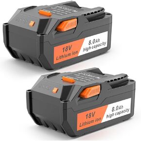 Futurebatt 8.0Ah Replacement for Ridgid 18V Battery Power Tools Battery R840087 R840083 R840086 R840085 R840084 AC840085 AC840086 AC840087P 2 Pack in Saudi Arabia