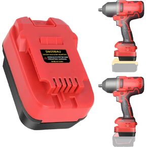 KUNLUN Battery Adapter Upgrade, for Bauer 20V Cordless Tools, Compatible with Dewalt 20V MAX XR and Milwaukee 18V Red Lithium Battery for Power Supply. No Charging Function (1 Adapter Only) in Kuwait