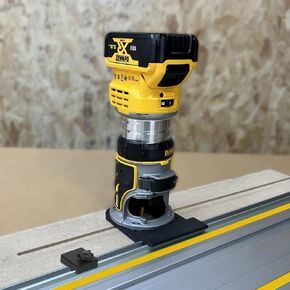محول سكة توجيه متوافق مع جهاز توجيه Dewalt - حامل مسار مزدوج القفل للحصول على قطع مستقيمة دقيقة، واتصال آمن بالسكك الحديدية in Kuwait