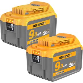 waitley 2 Pack 20V 9.0A Replacement Battery Compatible with Dewalt DCB200 DCD DCF DCG Series Cordless Power Tools (Not Made in Dewalt) in Kuwait
