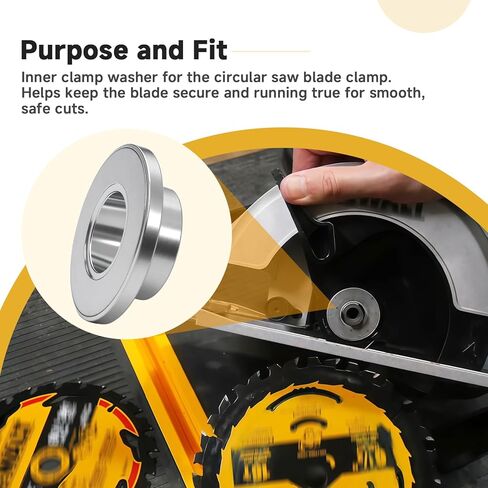 2 حزمة 65010900 650109-00 غسالة المشبك الداخلي، متوافقة مع سلسلة DeWALT DC300 DC310 DC390 وDCS391 DCS392 DCS393 DCS565B مناشير دائرية، استبدال غسالة أربور بمشبك الشفرة in Kuwait