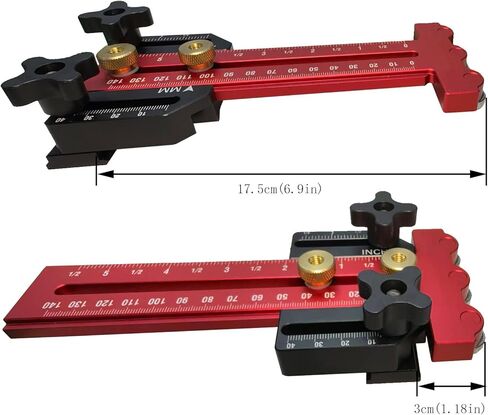 Thin Rip Jig Table Saw Jig Guide,Making Repetitive Narrow Strip Cuts 3 Pulleys Woodworking Tools, Fits for 3/8" X 3/4" T Slot,with Table Saw Band Saw Router Table (RED) in Kuwait