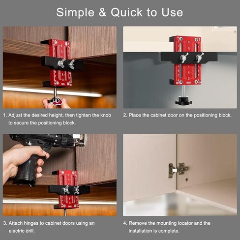 Cabinet Door Installation Positioner Mounting Jig for Hinge Mount Cabinet Installation Tool for Door Alignment and Support in Kuwait