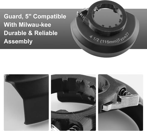 43-54-1070 Angle Grinder Guard for Milwau-kee,4-1/2" (115mm) Type 27 Blade Safety Guard Assembly Fits For milwau-kee Angle/Cut Off Grinder 6140-30, 6140-33, 6148-30, 2680-20, 2680-22, 6122-31, 6148-31 in Kuwait