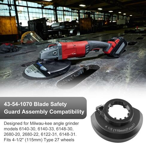 43-54-1070 Angle Grinder Guard for Milwau-kee,4-1/2" (115mm) Type 27 Blade Safety Guard Assembly Fits For milwau-kee Angle/Cut Off Grinder 6140-30, 6140-33, 6148-30, 2680-20, 2680-22, 6122-31, 6148-31 in Kuwait