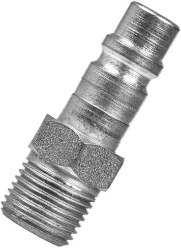 1857 Air Compressor G Style Plug - for Milton Pneumatic Piping Systems - Compressor Quick Release Couplers - 1/2" Male NPT 1/2" Body Steel 300 PSI 99 SCFM Silver in Kuwait
