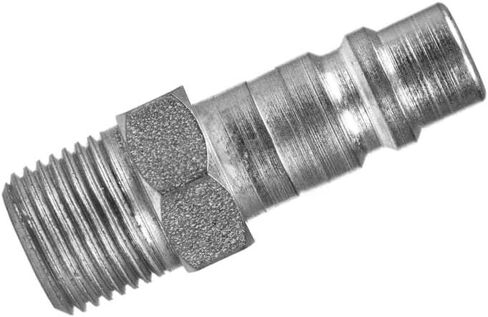 1857 Air Compressor G Style Plug - for Milton Pneumatic Piping Systems - Compressor Quick Release Couplers - 1/2" Male NPT 1/2" Body Steel 300 PSI 99 SCFM Silver in Kuwait
