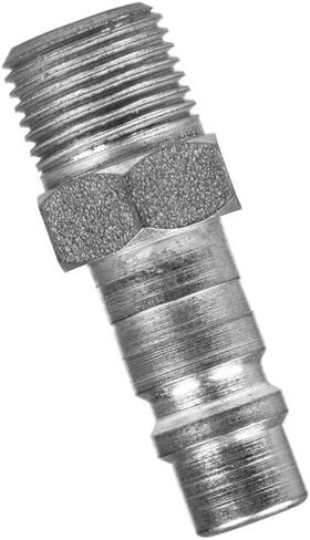 1857 Air Compressor G Style Plug - for Milton Pneumatic Piping Systems - Compressor Quick Release Couplers - 1/2" Male NPT 1/2" Body Steel 300 PSI 99 SCFM Silver in Kuwait