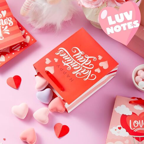 Joyin 12 PCS Valentine Day Paper Gift with with tissue ، paper wrapp kraft for funder funder giption goidty truction glup in Saudi Arabia