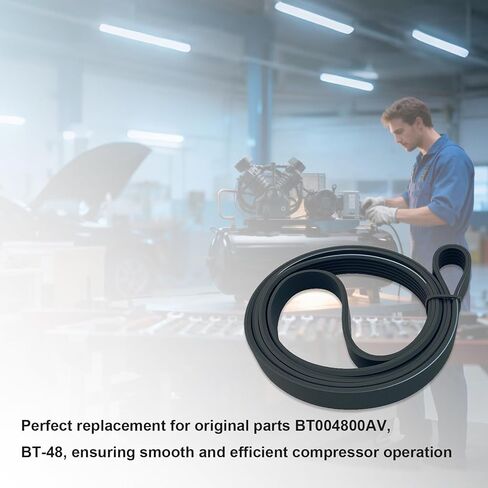 Compatible with Campbell Hausfeld Air Compressor Drive Belt Replacement for Models VT558705, VT558801, VT559501, VA5001, VT6224 – Replaces BT004800AV, BT-48, Durable Compressor Belt, Easy Installation in Kuwait
