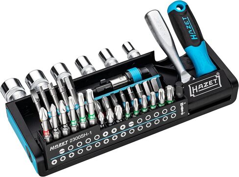 حامل أدوات HAZET Smartholder 2300SH-1 I مجموعة أدوات مكونة من 39 قطعة، المحرك: مسدس 6.3 (1/4 بوصة)، مربع 6.0.12 بوصة (1/4 بوصة) I مجموعة أدوات عملية سهلة الاستخدام للغاية وصغيرة الحجم in Kuwait
