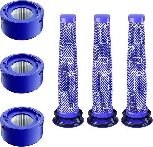 Replacement Vacuum Pre Filter and Rear Filter Compatible with Dyson V7 V8 Vacuum Cleaner, 1 Pre Vacuum Filters and 1 Rear Vacuum Filter, Home Cleaning Helper, Effective Cleaning & Filtering (1+1) in Kuwait